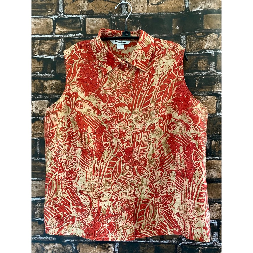 Nygård, Coral/Gold, Blouse and Skirt, Size 16